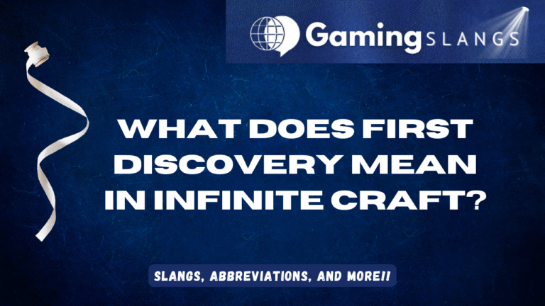What Does First Discovery Mean in Infinite Craft
