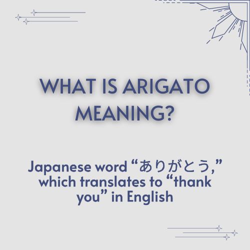 the meaning of arigato