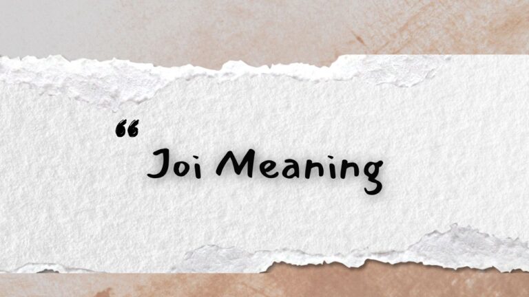 what is Joi meaning