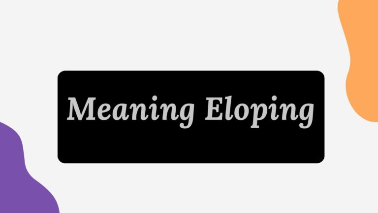 what is Meaning Eloping