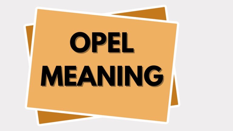 what is Opel Meaning