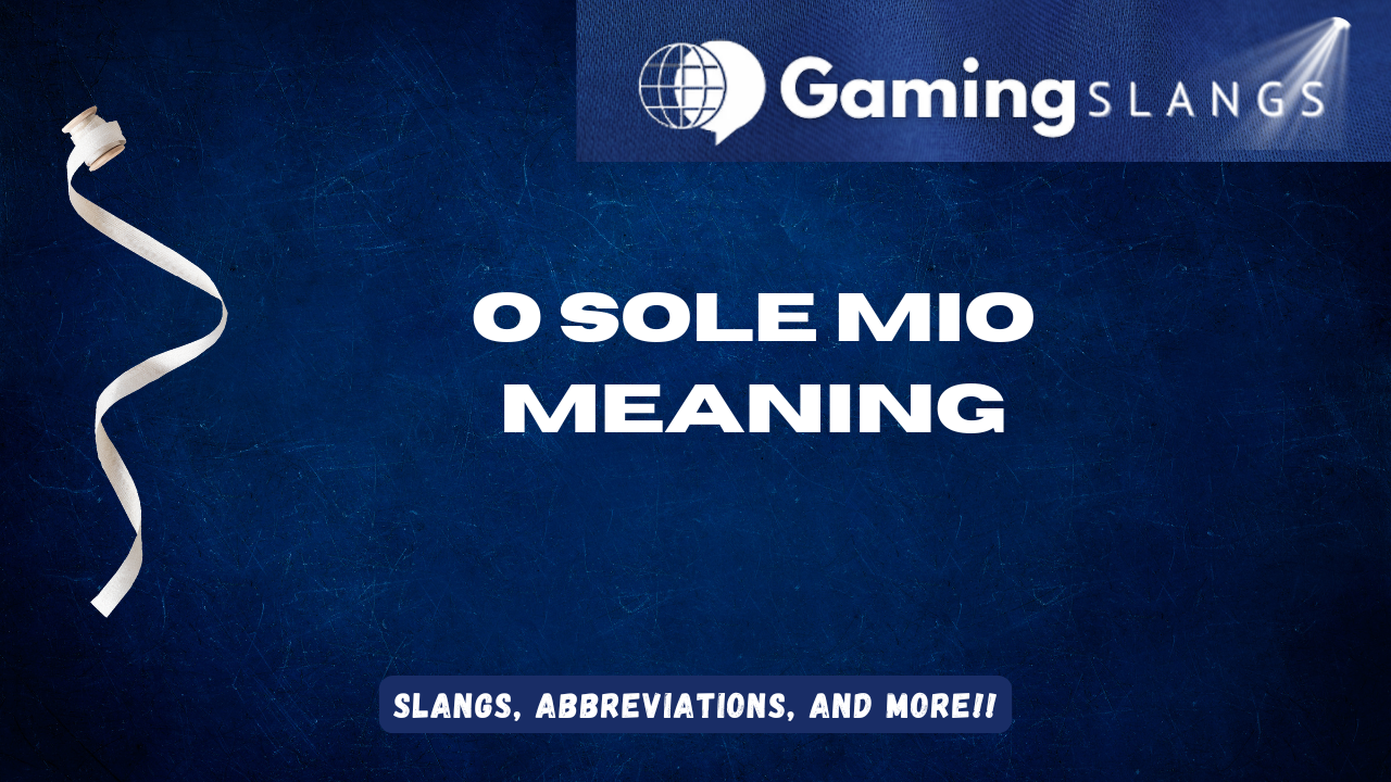 o sole mio